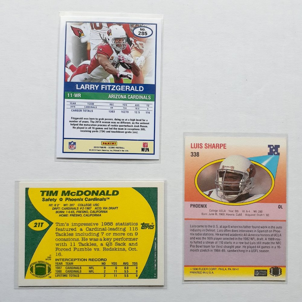 Arizona Cardinals 9 Card Lot [FBL1_2] - Picture 6 of 8